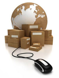 Content Management Systems - Picture of Globe, Packages and Mouse