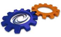 Design Services - Marketing Services, Training Services, Programing Services, Hosting Services - Image of two gears representing services.