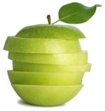 Interactive Media Design - Green Apple representing WSI Interactive Media Services.